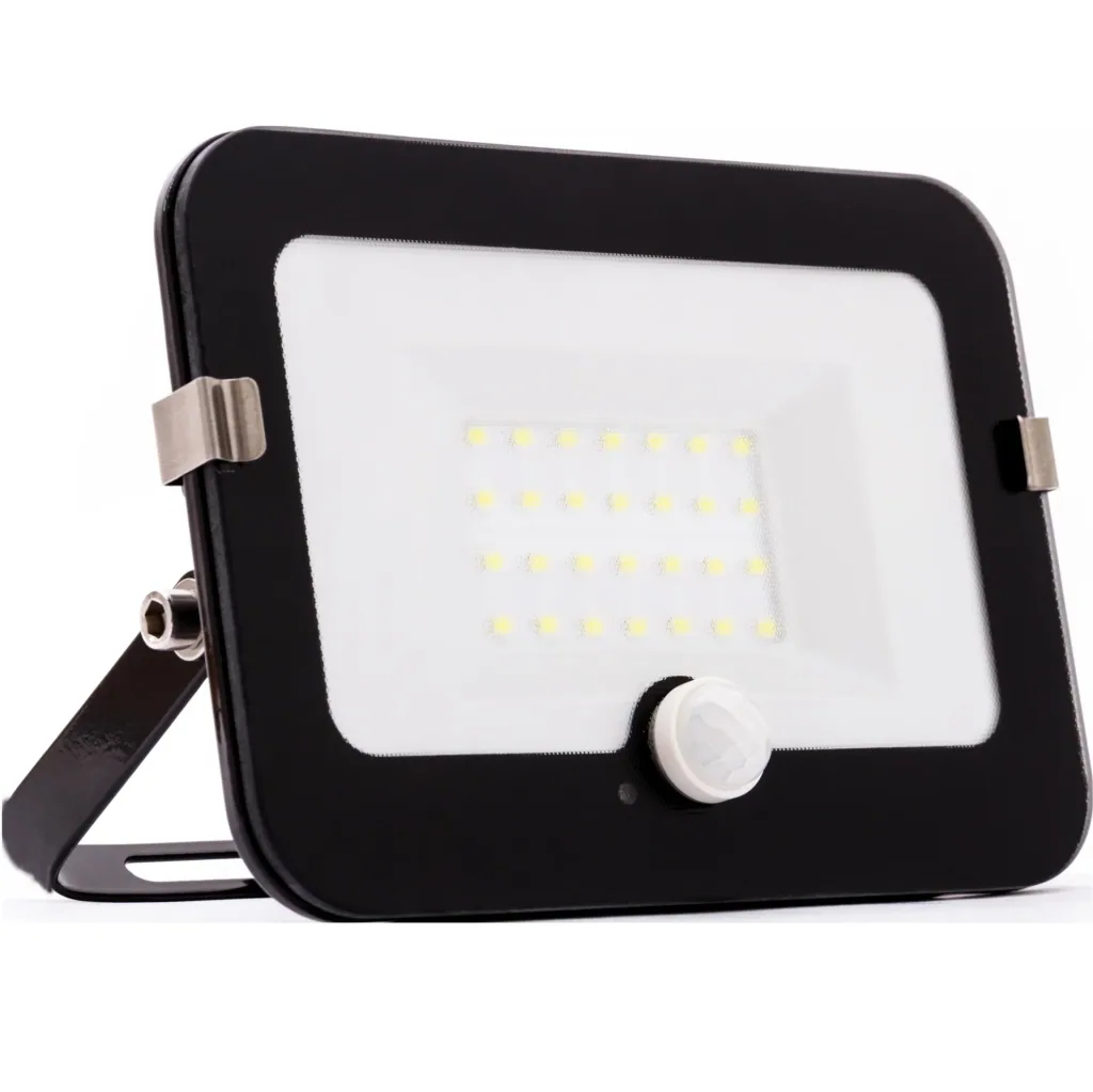 LED floodlight with motion detector, 20 watts, IP44, 120 x 165 x 36 mm