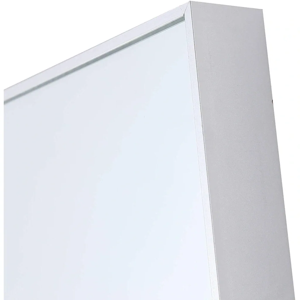 Wall mirror bathroom mirror 60 x 80 cm mirror hallway mirror aluminum frame silver