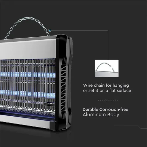 VT-3230 Insect Lamp - 2" 15W - 100m Range - UV Light - Grey