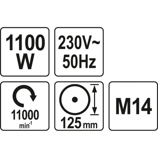 Angle grinder - 1100W - 125mm