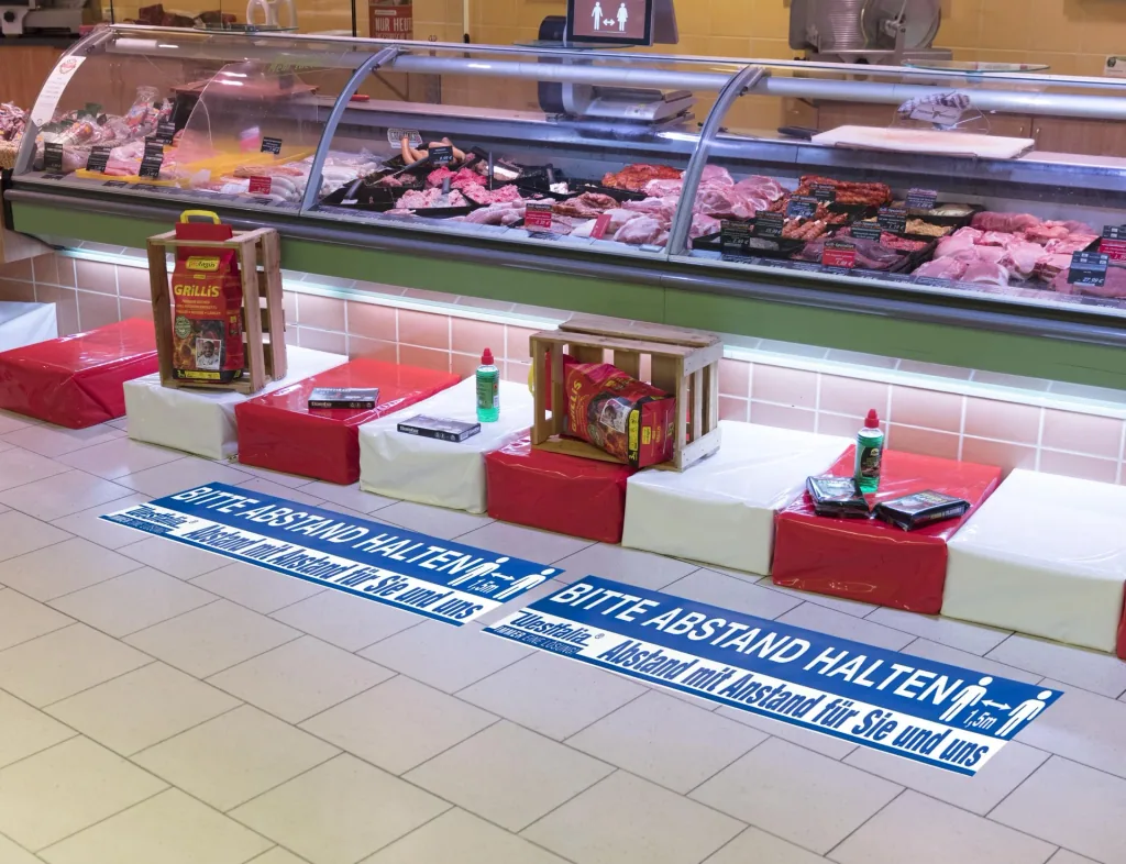 Floor and wall stickers "Keep your distance"