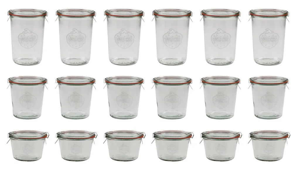 Preserving jar STURZ-form 3/4 liter, pack of 6, 850 ml volume