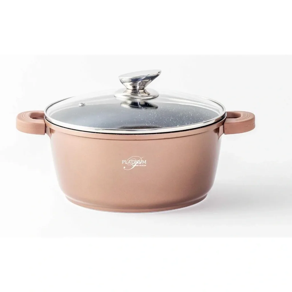 Cooking pot - with lid - 28 cm - copper