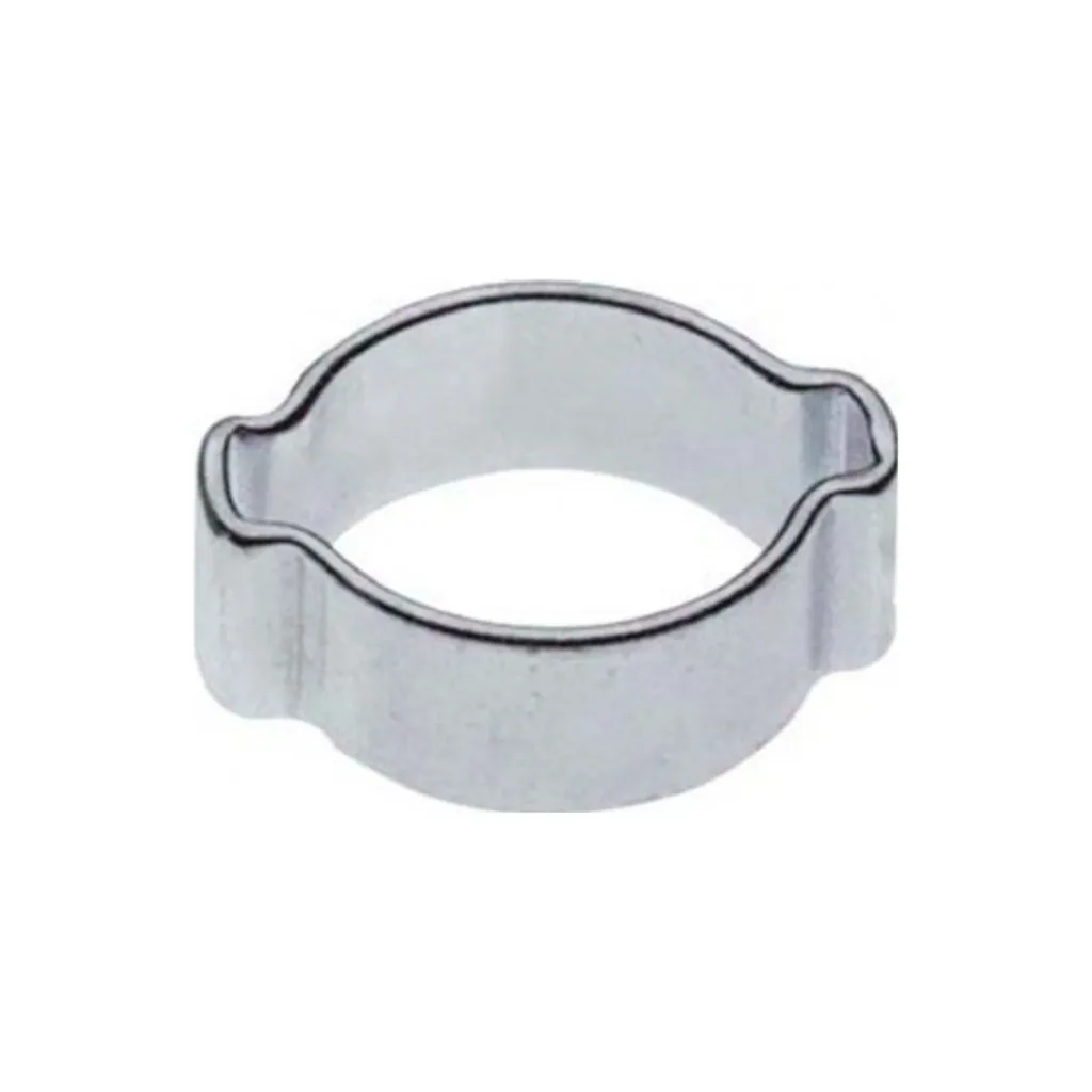 Double ear hose clamp, clip - 7 mm, galvanized, 100 pcs