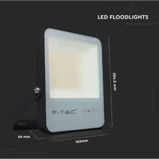 VT-30185 LED Floodlight - 30 W - 4720 Lm - 4000K - Black - Extra Efficient