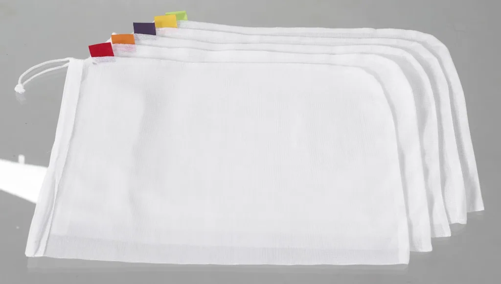 Fruit and vegetable nets, with storage bag, 6 pieces