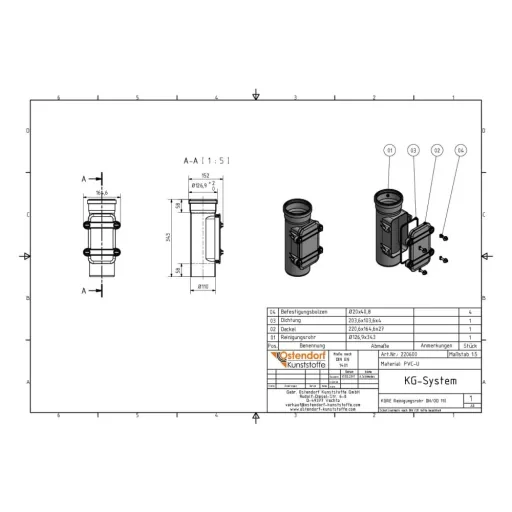 DN 110 Cleaning Pipe - PVC Sewer & Drain Pipe