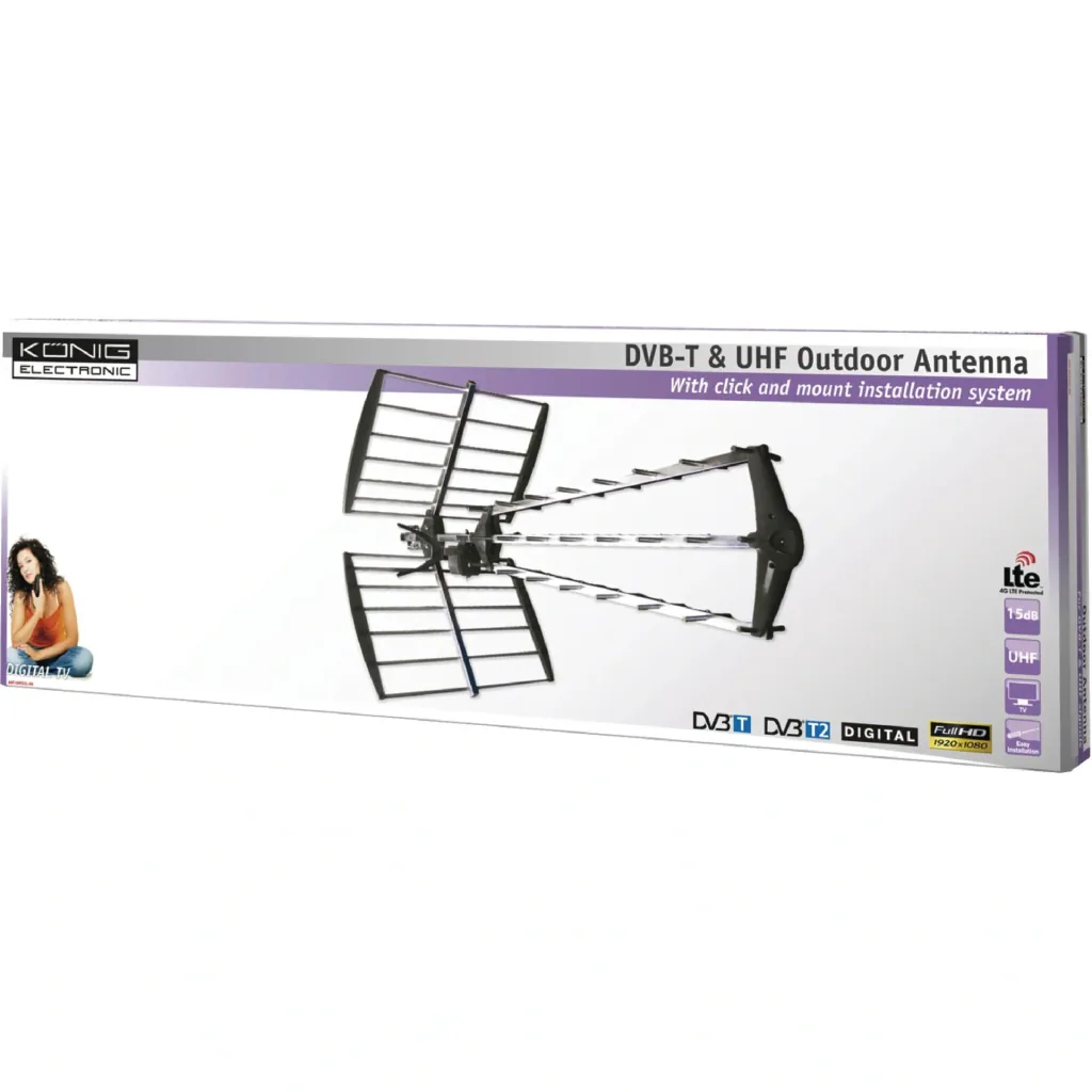 DVB-T/T2 outdoor antenna 15.5 dB UHF
