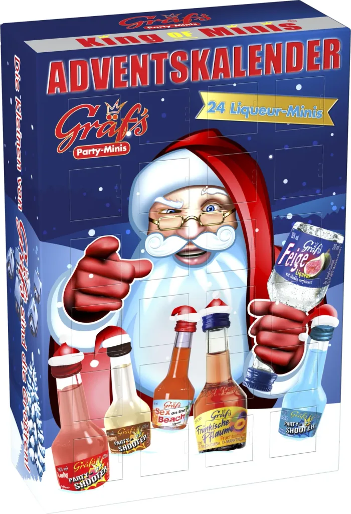 Gräfs Advent calendar, filled with 24 mini spirits