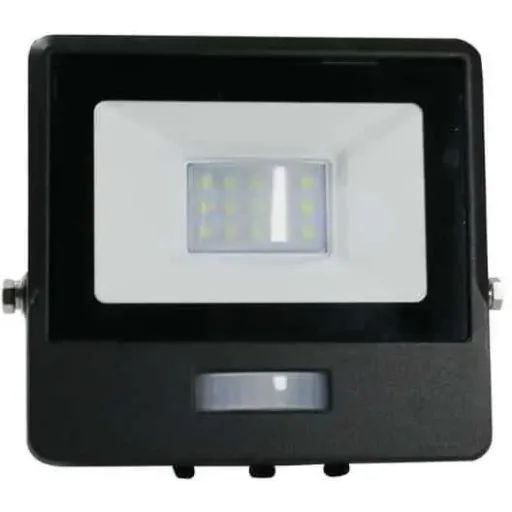 VT-118S LED Floodlight with Sensor - 10 W - 735 Lm - 6500K - Black