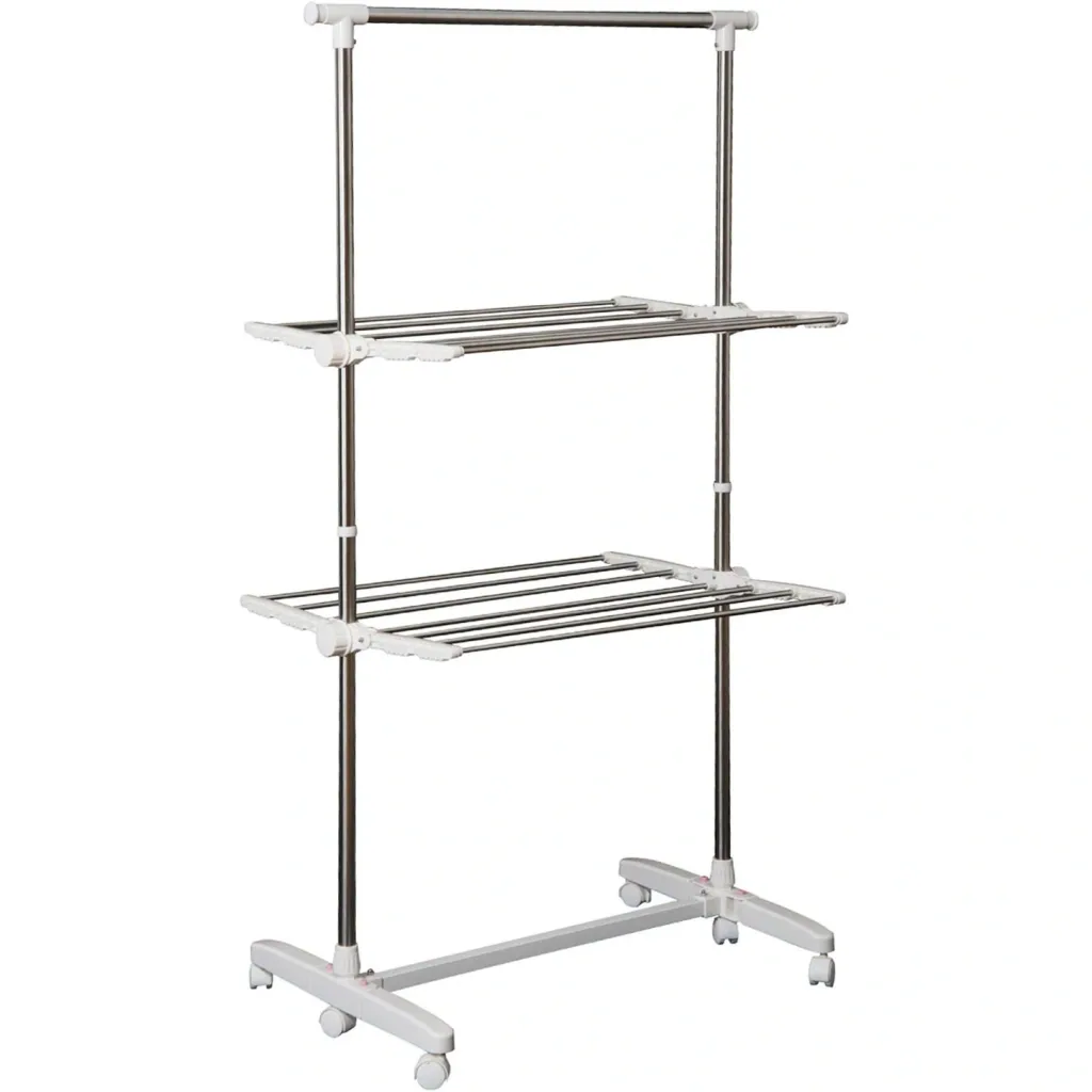 Clothes dryer clothes rack tower clothes rack with 2 levels