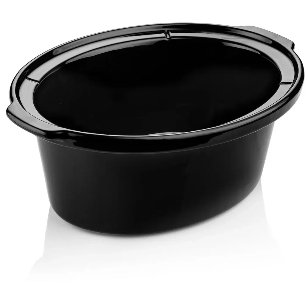 Slow Cooker - with removable ceramic pan - 6 liters - stainless steel