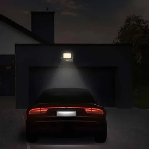 VT-158S LED Floodlight with Sensor - 50 W - 4000 Lm - 6500K - Black