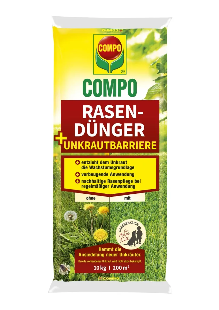Lawn fertilizer + weed barrier - 10 kg