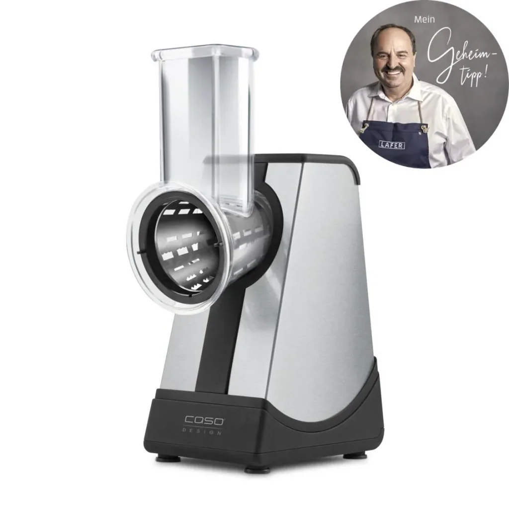 Electric multi-grater “CR4”, stainless steel, black/silver