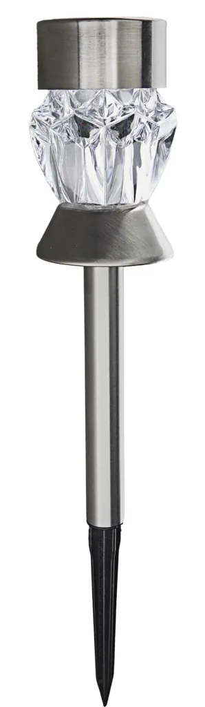 Solar LED light with ground spike