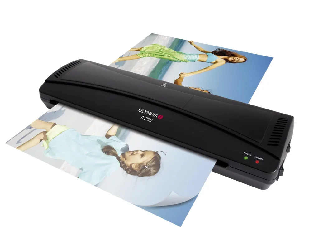 4-in-1 laminator set with ruler, corner rounder and foils