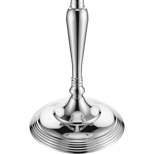 Candlestick silver shiny aluminum 60cm 5-armed candelabra
