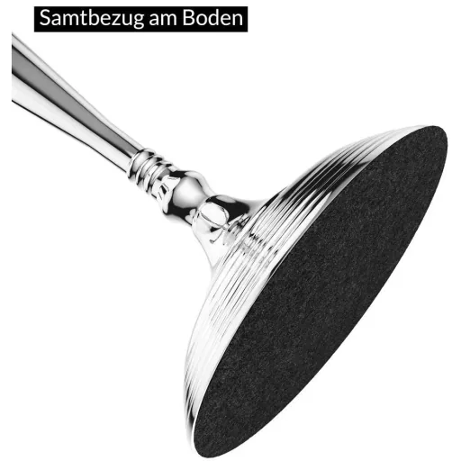 Candlestick silver shiny aluminum 60cm 5-armed candelabra