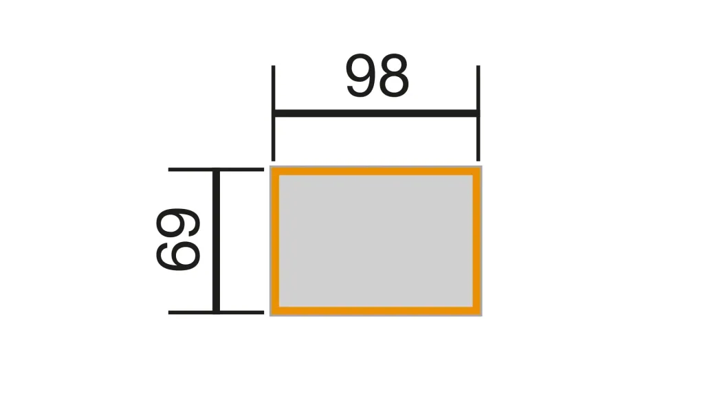 Modular raised bed, wall thickness 21 mm, grey, 100 x 71 x 69 cm