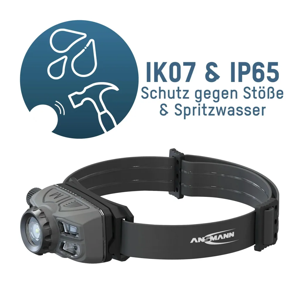Headlamp with gesture control, rechargeable, dimmable, focusable