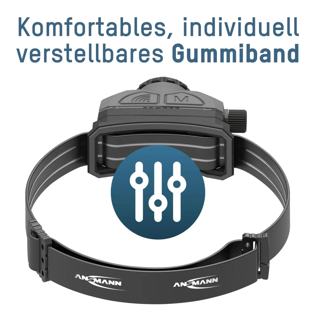 Headlamp with gesture control, rechargeable, dimmable, focusable