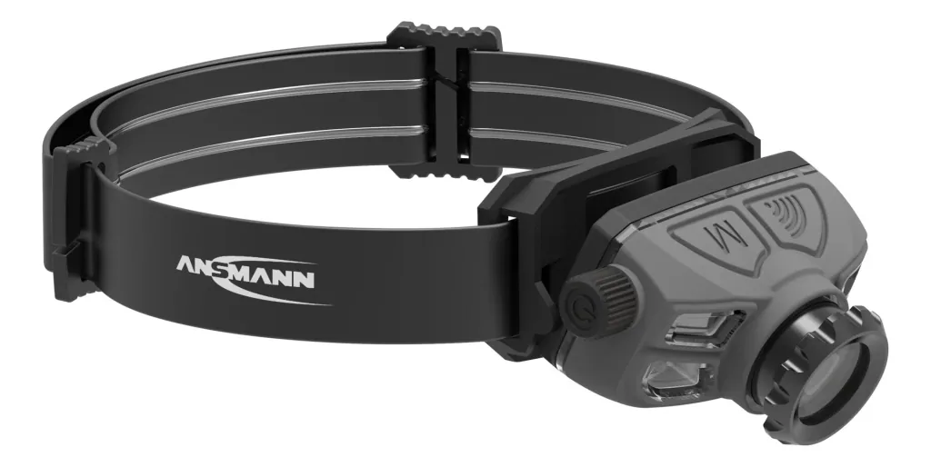 Headlamp with gesture control, rechargeable, dimmable, focusable