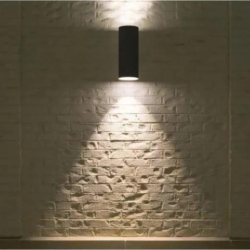 VT-11015 Outdoor wall light Up/Down - GU10 - Aluminium - Black - IP44