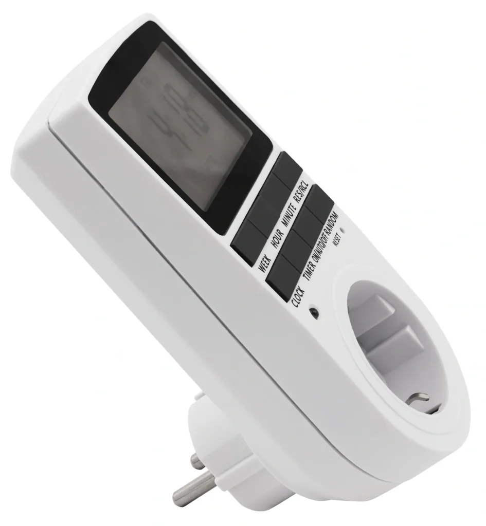 Digital timer with 10 switching programs