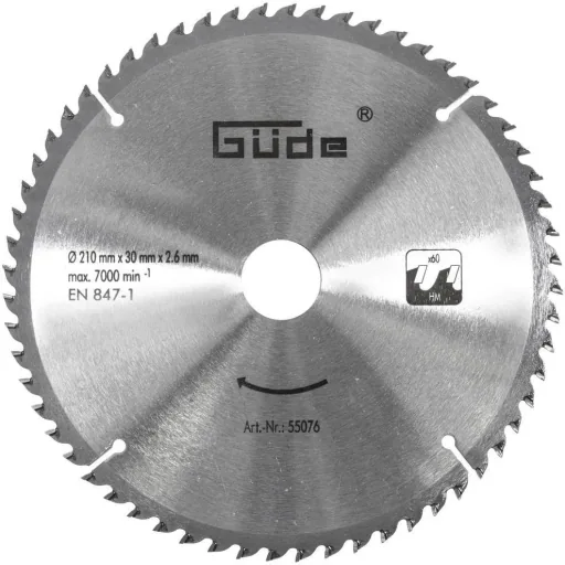 Holzsägeblatt - 60T - 210x210x2,8 mm