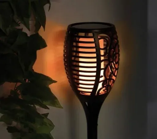 Solar garden torch with flame effect - set of 2