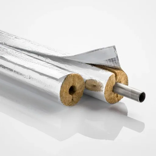 Rockwool Pipe Insulation with Aluminum Foil, 54mm, 40mm Thick, 1m