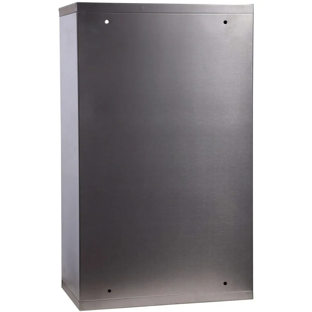 Stainless steel medicine cabinet with lock and 3 compartments