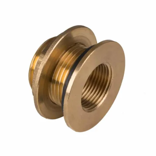 Brass Rain Barrel Tank Fitting - 1 1/4" x 1" Connector