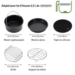 Airfryer accessories - complete set - 9 pieces