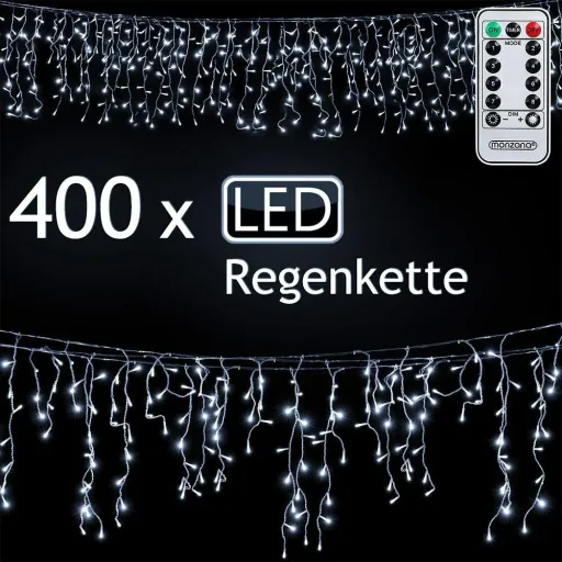 Icicle lighting - 10M 400 LEDs - cold white