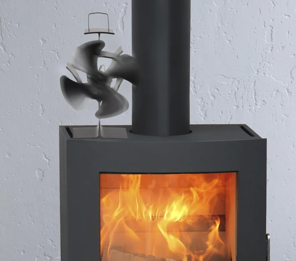 Fireplace fan, powerless