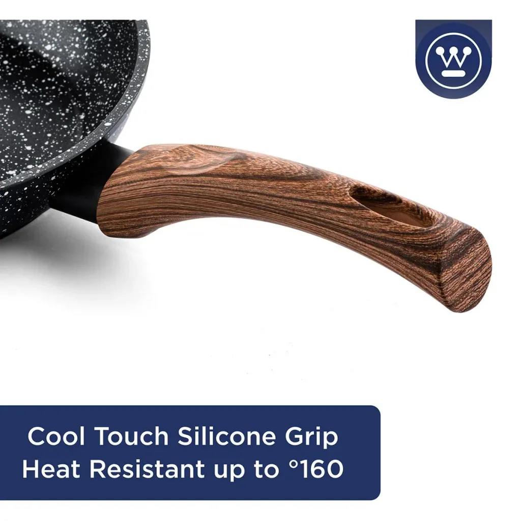 Frying pan Ø26 cm Black Marble Wood