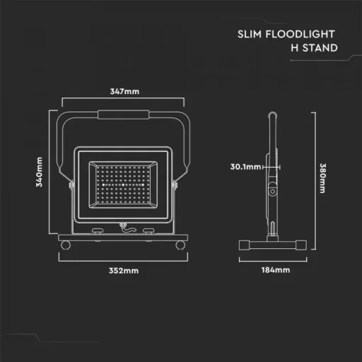 VT-109 LED work light / construction lamp - 100W - 8000Lm - 4000K