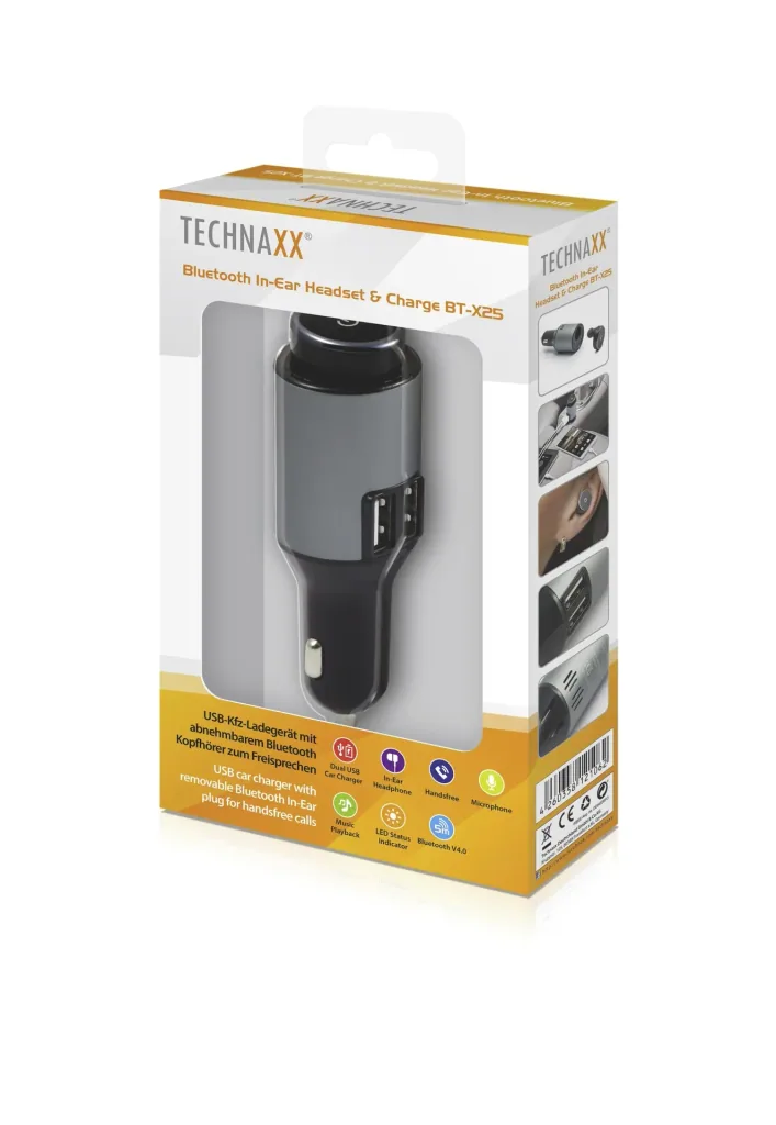 Bluetooth In-Ear Headset and USB Charger BT-X25