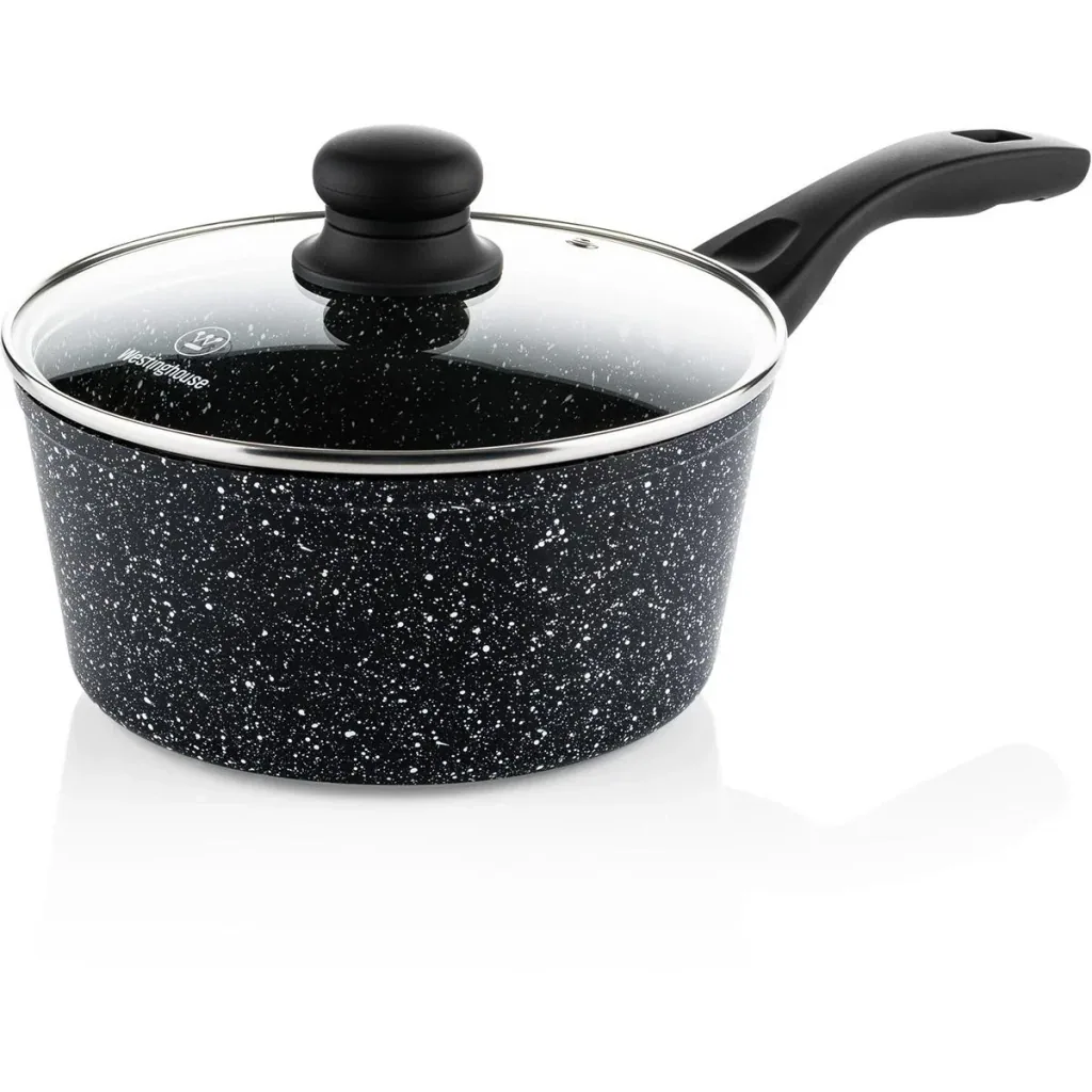 Black Marble - Cooking Pot 20 cm and Cooking Pot 18 cm - Black