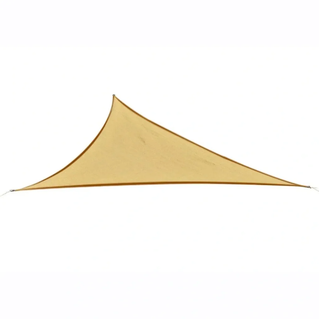 Sun sail sun protection triangle sand 5x5x5 m HDPE - breathable
