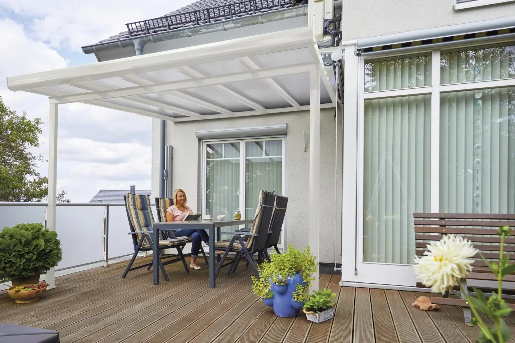 Patio roof kit, color white, 3060 x 3060 mm