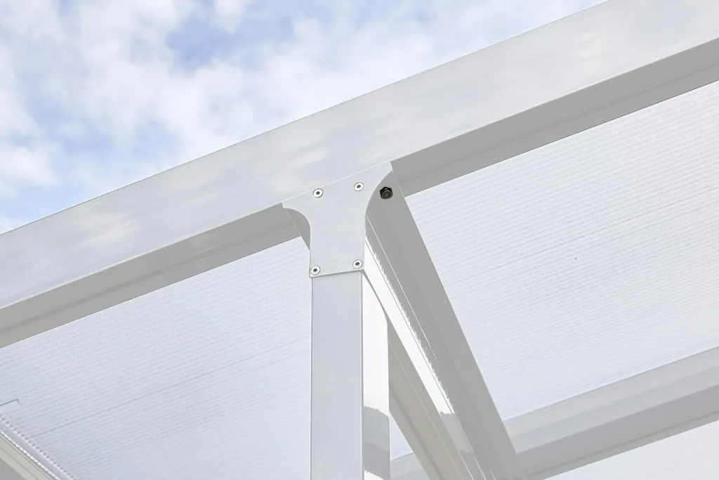 Patio roof kit, color white, 3060 x 3060 mm