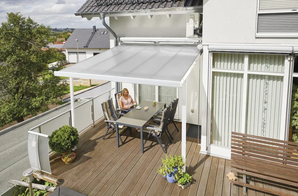 Patio roof kit, color white, 3060 x 3060 mm