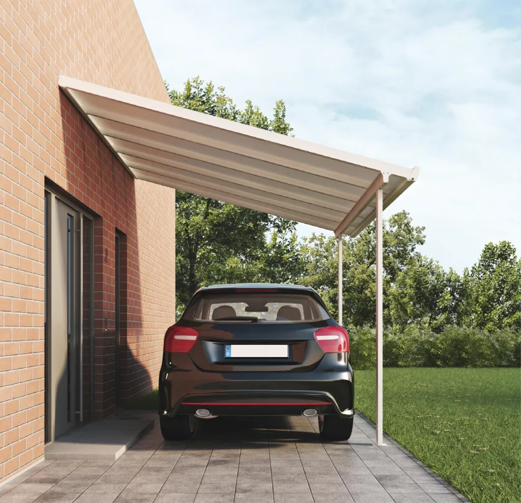 Patio roof kit, color white, 3060 x 3060 mm