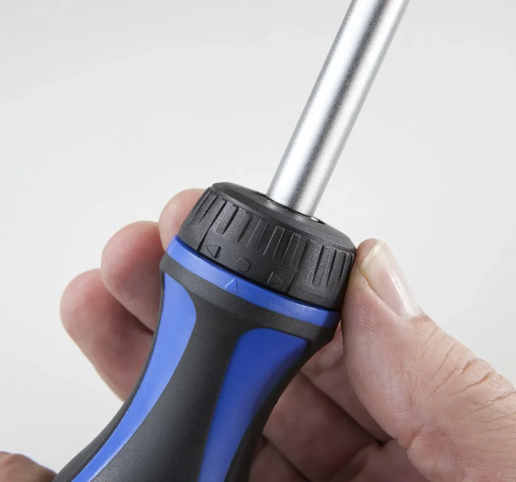 Professional ratchet screwdriver with 1/4" magazine