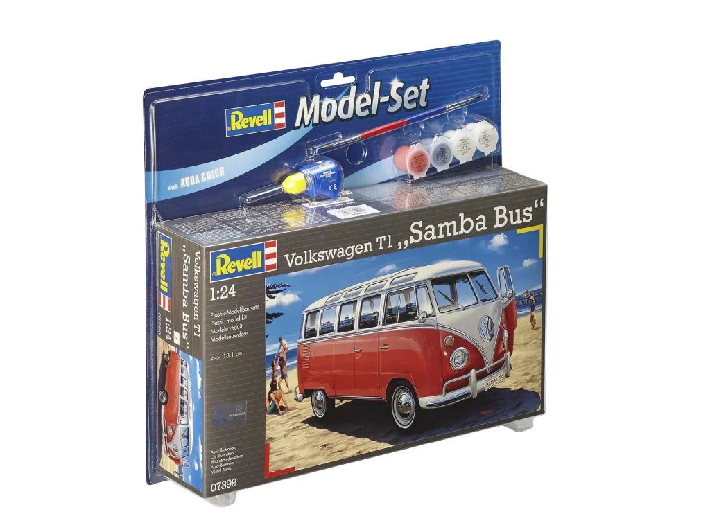 Model Set Volkswagen T1 "Samba Bus", incl. paints, glue, brush