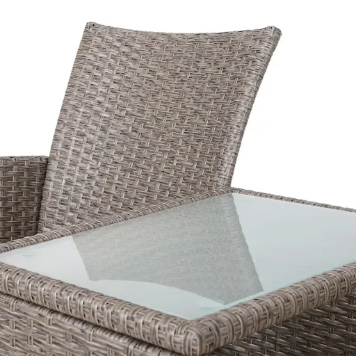 Garden furniture set - Love Bench - Polyrattan - GREY