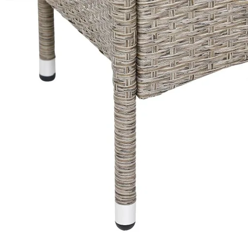 Garden furniture set - Love Bench - Polyrattan - GREY